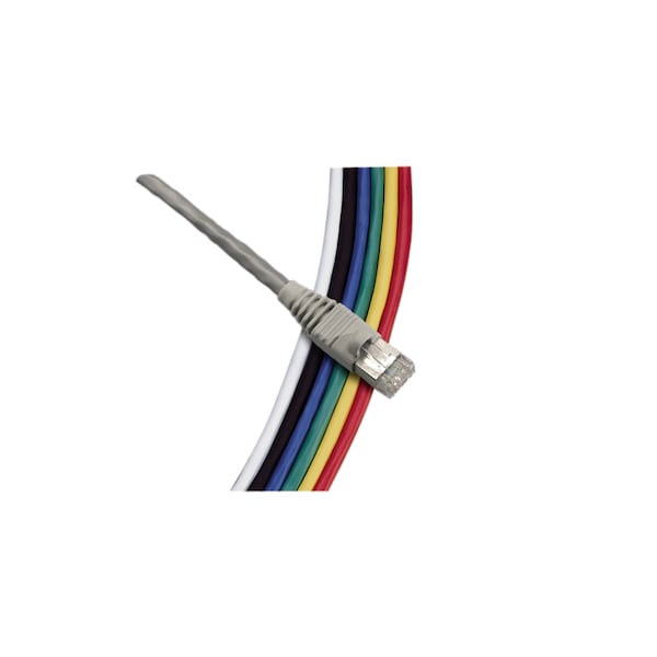 Leviton CBL ASSY MOD 24-4PR STRANDED, CAT6 T568A/B EXTREME 6+, 3FT WHITE 62460-3W - main